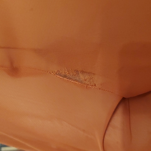 Sheer orange blouse with Peter Pan Collar - Picture 6 of 8